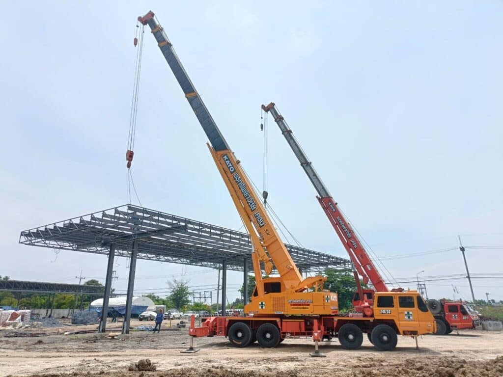 เครน 5 ตัน โครงหลังคาเมทัลชีท